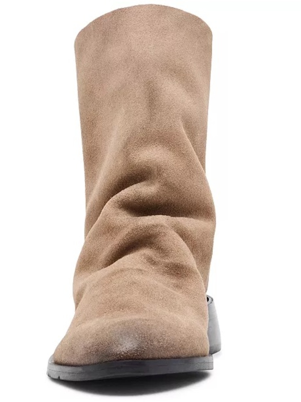 ♥️♥️ Steve Madden Women's Nexie Slouch Block Heel Booties - Taupe Sued - Picture 6 of 6